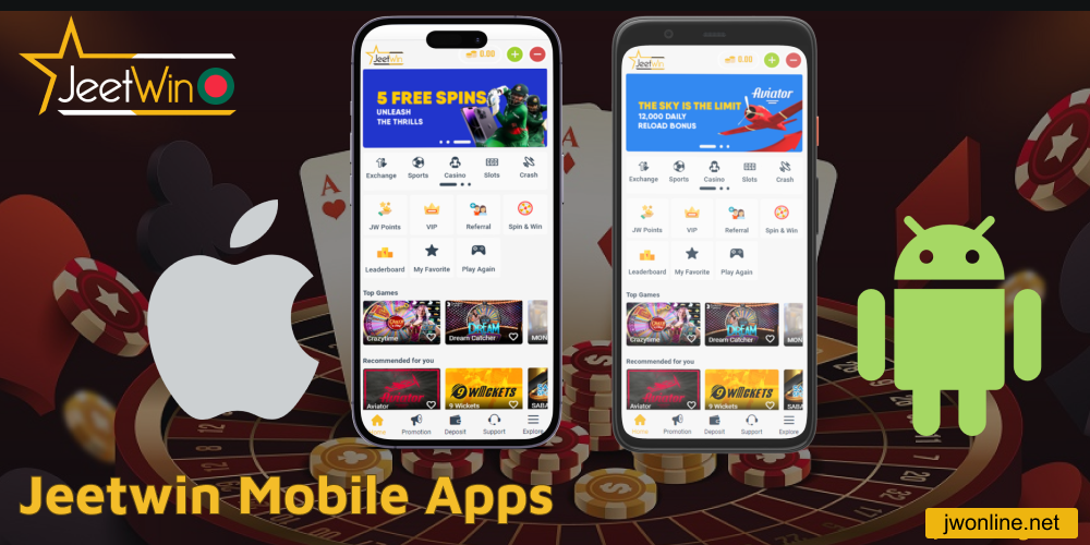 Jeetwin Mobile Apps for Android and iOS