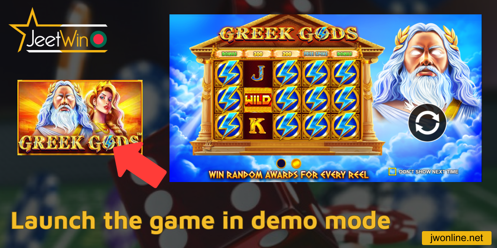 Launch the game in demo mode on Jeetwin