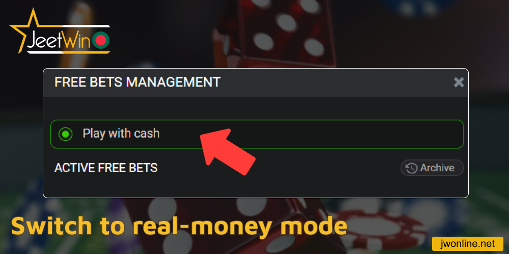 Switch to real-money mode to play on Jeetwin