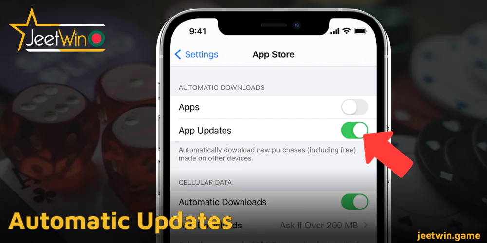 Jeetwin অ্যাপের জন্য কীভাবে স্বয়ংক্রিয় আপডেটগুলি সক্ষম করবেন তার নির্দেশাবলী