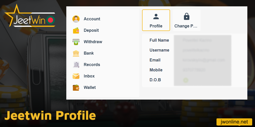 The main information about the Jeetwin profile