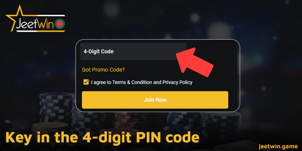 Jeetwin-এ 4-সংখ্যার পিন কোডটি কী