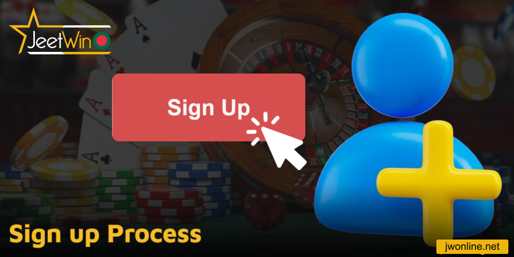 The details of the sign up process on Jeetwin BD