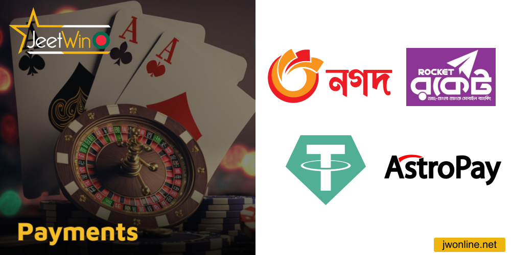 Payment options available on Jeetwin website in Bangladesh