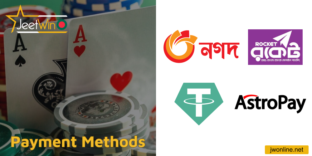 Payment options available in Jeetwin online casino in Bangladesh