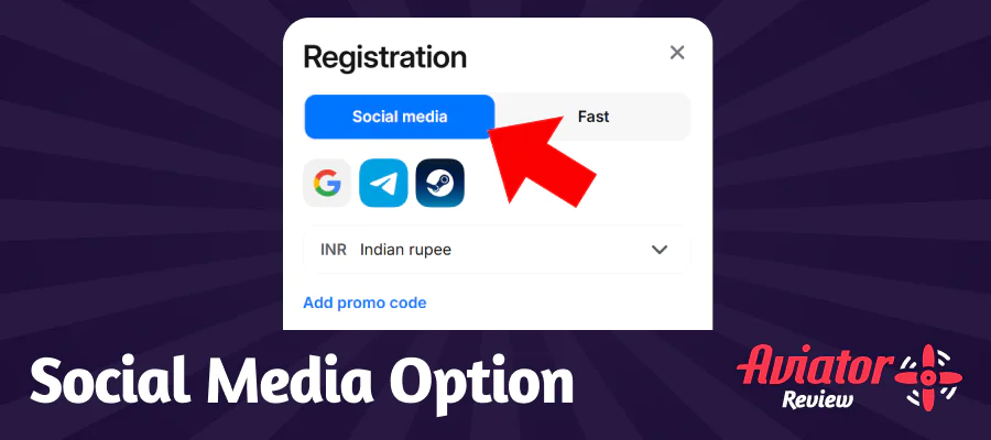 If you selected 'Social', select the social media you want to use