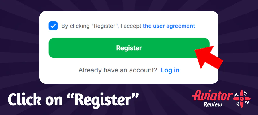 Click on 'Register' to complete your 1Win registration
