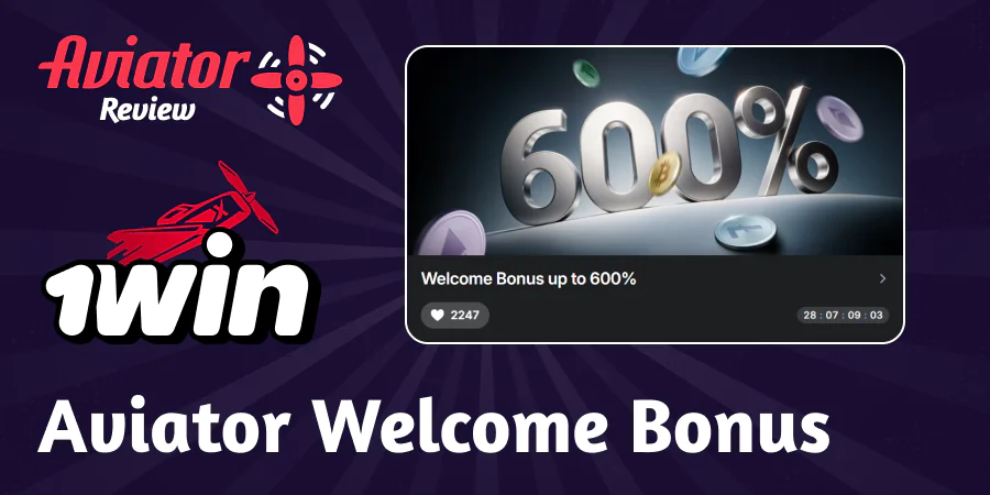 Welcome bonus for 1Win Aviator players