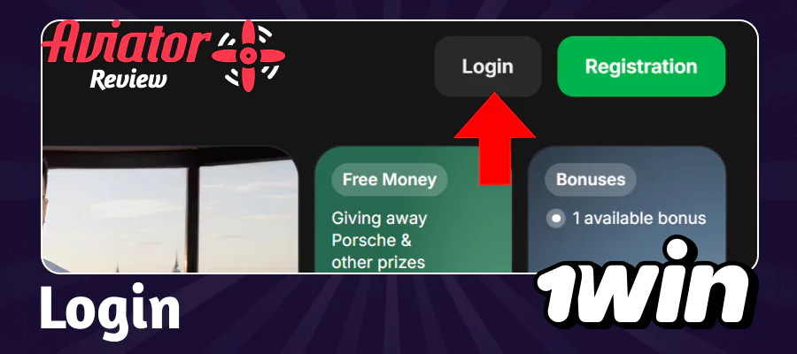 Instructions for logging in to 1Win Aviator
