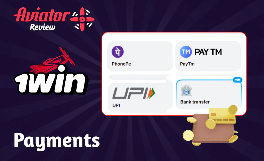 Make 1Win payments to play the Aviator game