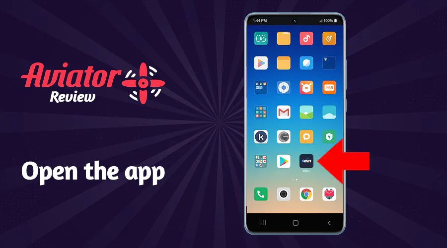 Open the app to play the Aviator game