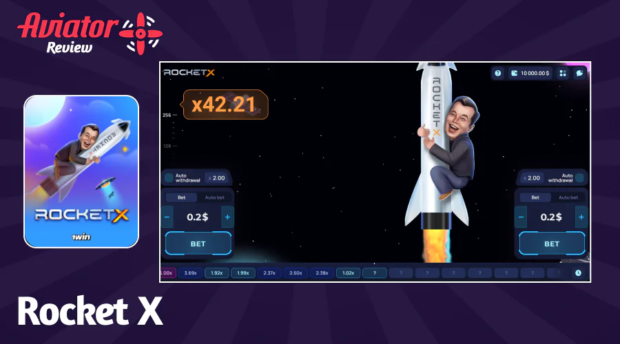 'Rocket X' is a good alternative to the 'Aviator' game