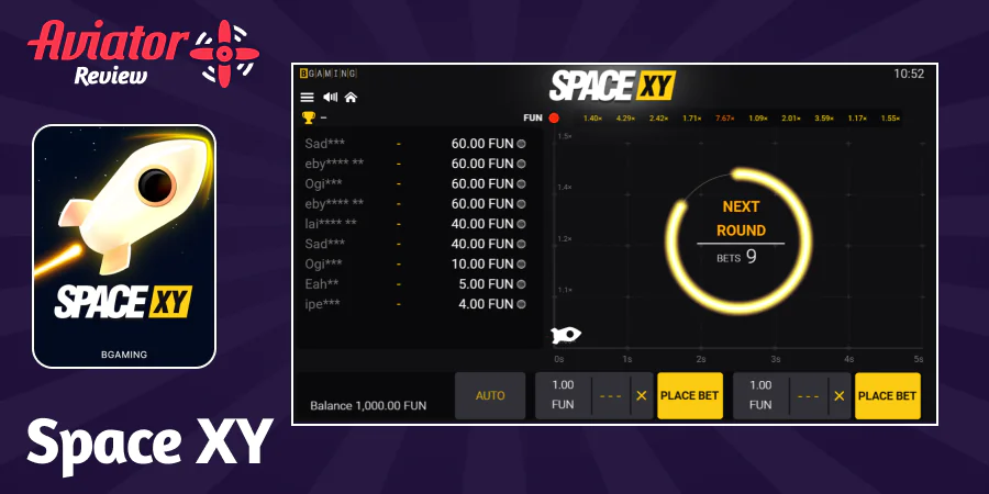 'Space XY' is a good alternative to the 'Aviator' game
