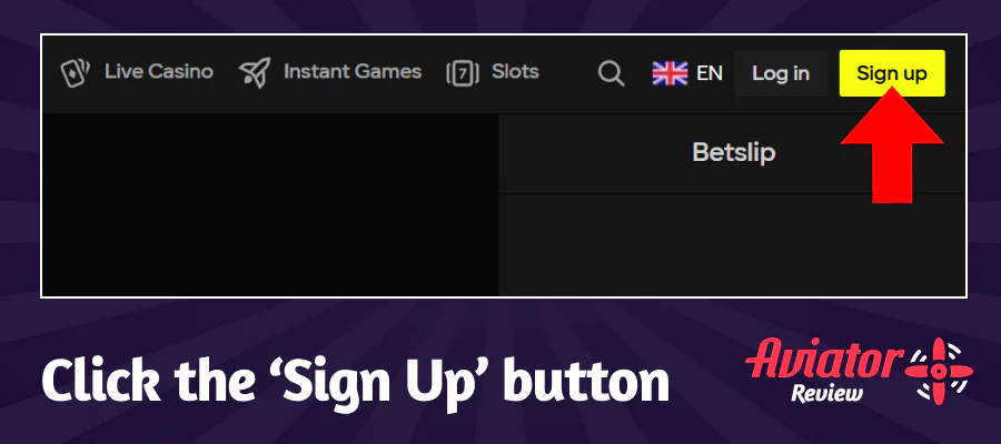 Clicking the 'Sign Up' button on the Parimatch site