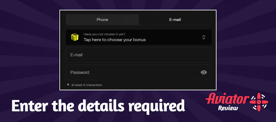 Parimatch registration: submitting required details