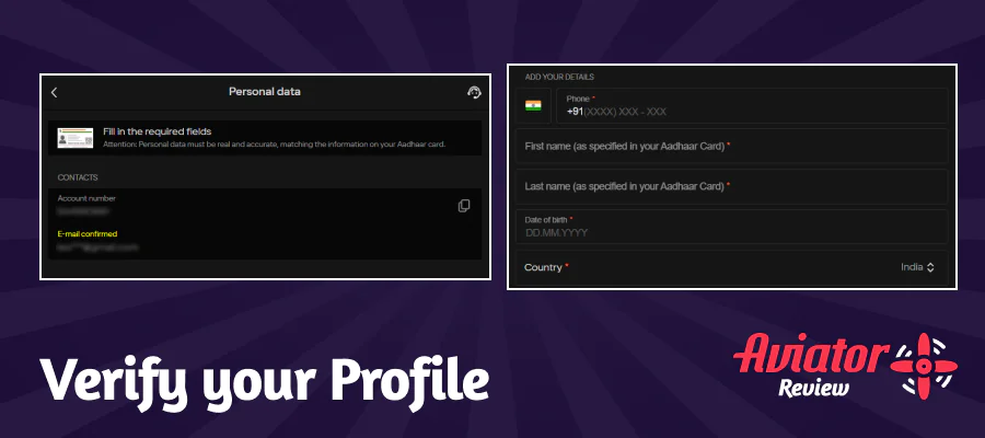 Parimatch account verification: submitting required documents