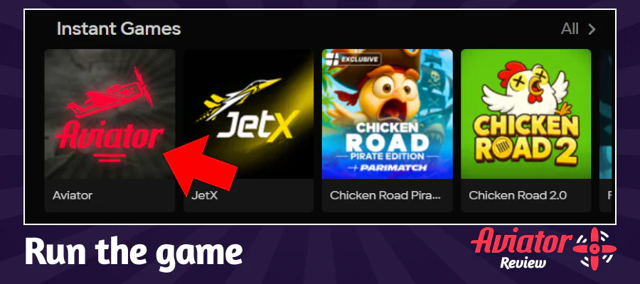 Parimatch: locating and launching the Aviator game